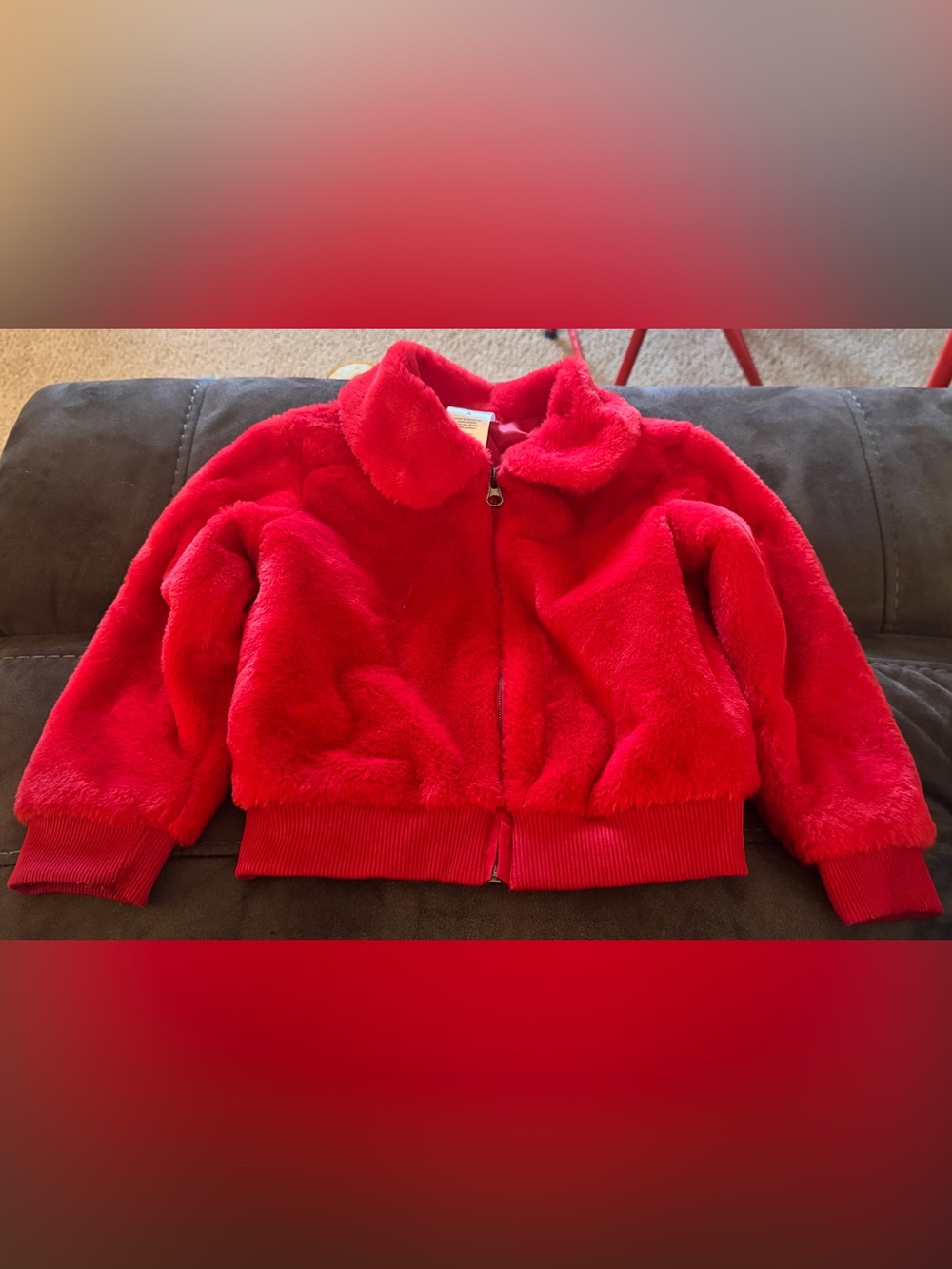 Garanimals Plush Red Zip-Front Kids Jacket